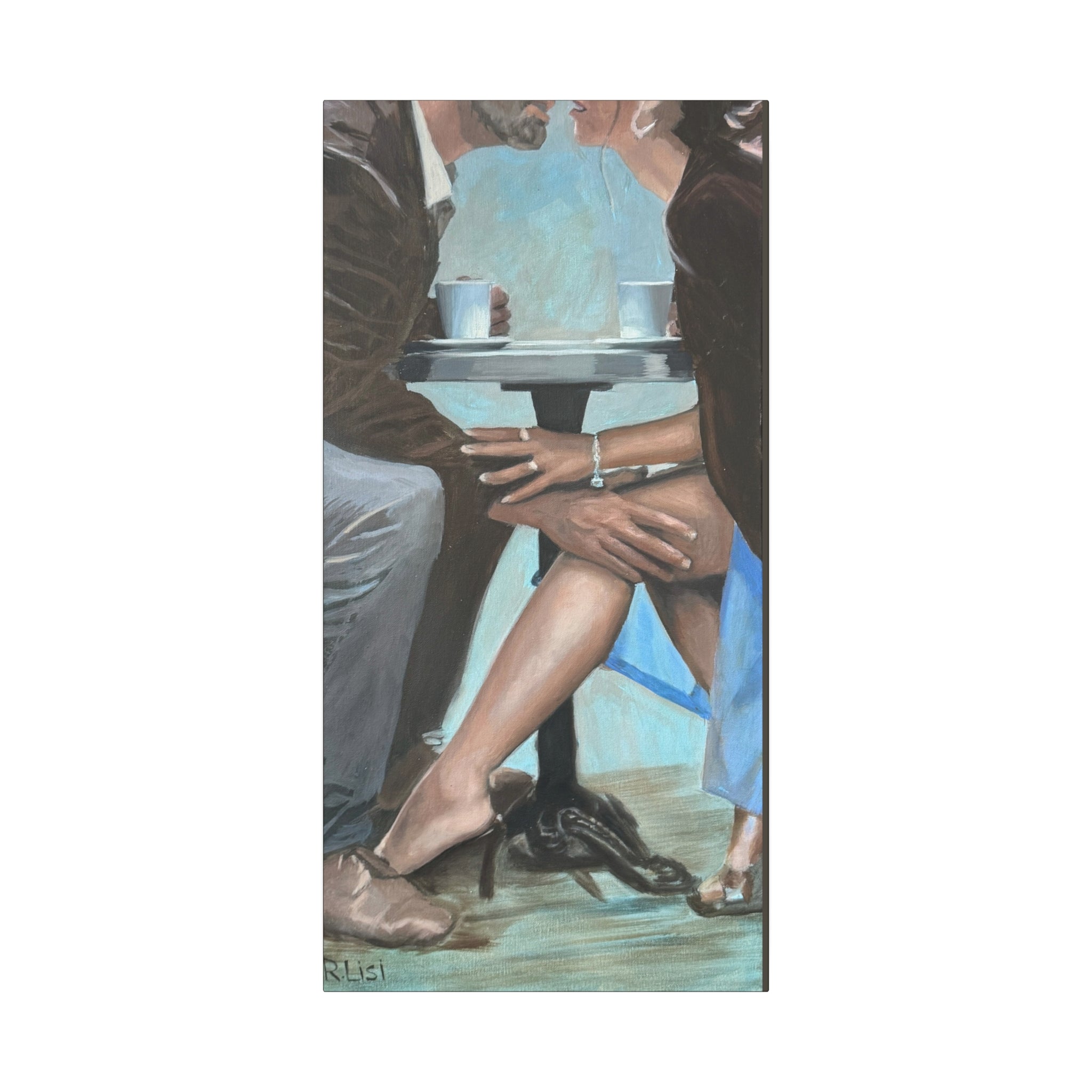Boy Meets Girl – Coffee | 15 x30 Fine Art Canvas Print