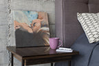 Boy Meets Girl – Eskimo Kiss | 16 x 16 Fine Art Canvas Print