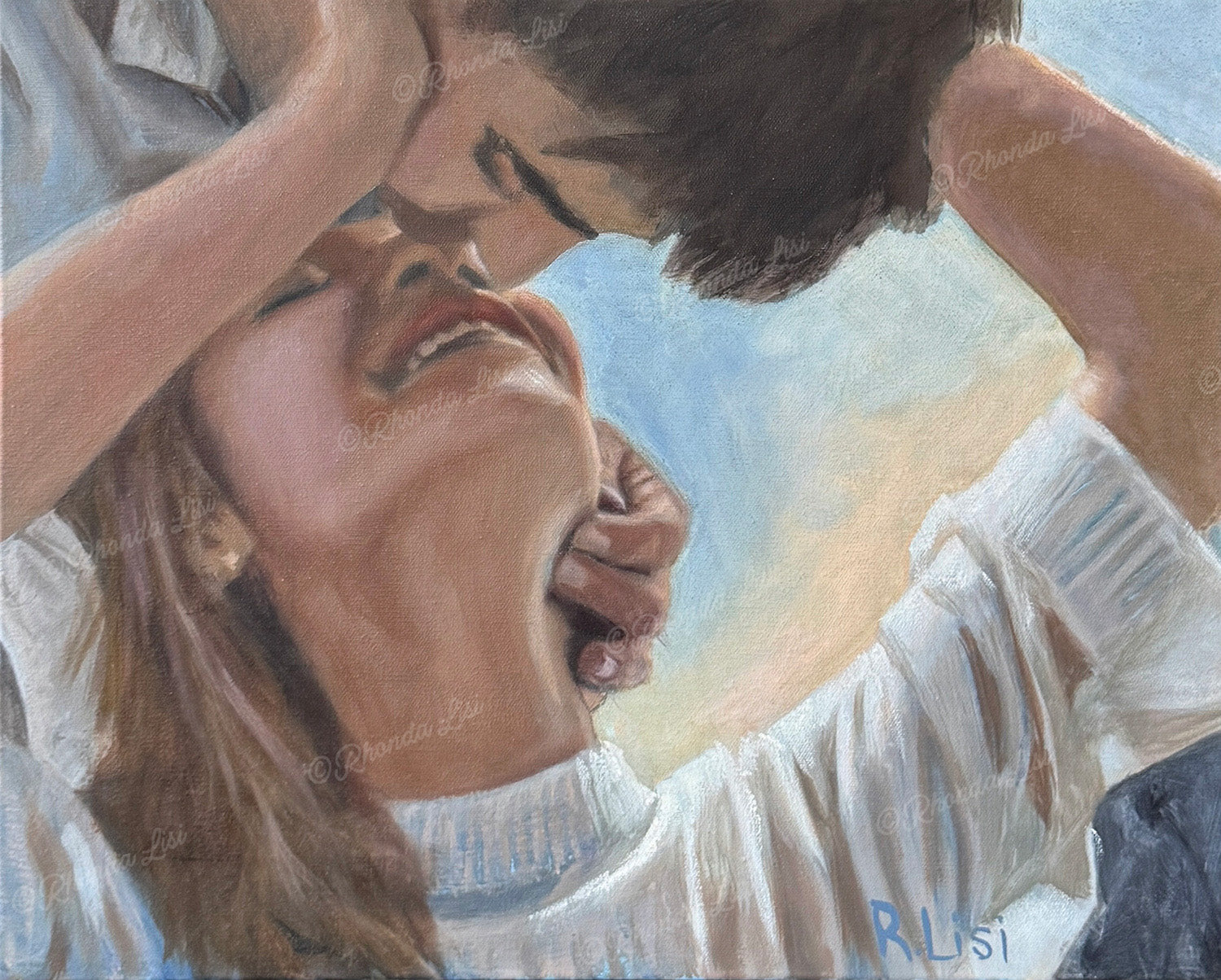 Boy Meets Girl – Surprise | 20 x 16 Fine Art Canvas Print