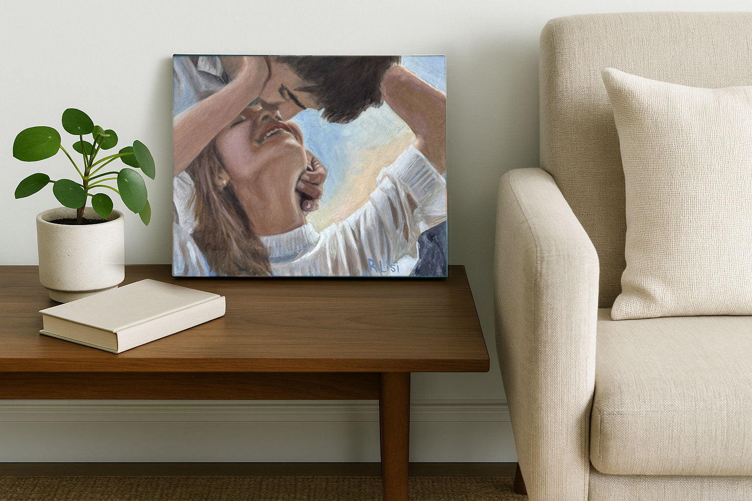 Boy Meets Girl – Surprise | 20 x 16 Fine Art Canvas Print
